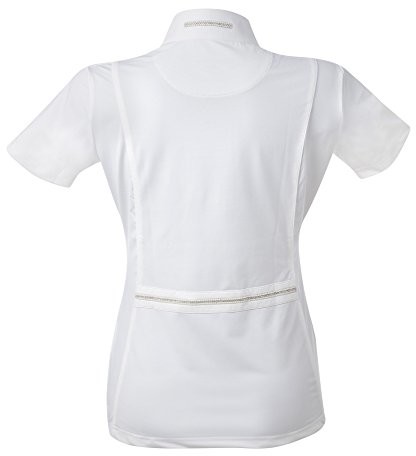 Koszulki jeździeckie - Equi-Thme equi-thme "pereł" koszulka polo, krótkie rękawy, biały, 34 987032 - grafika 1