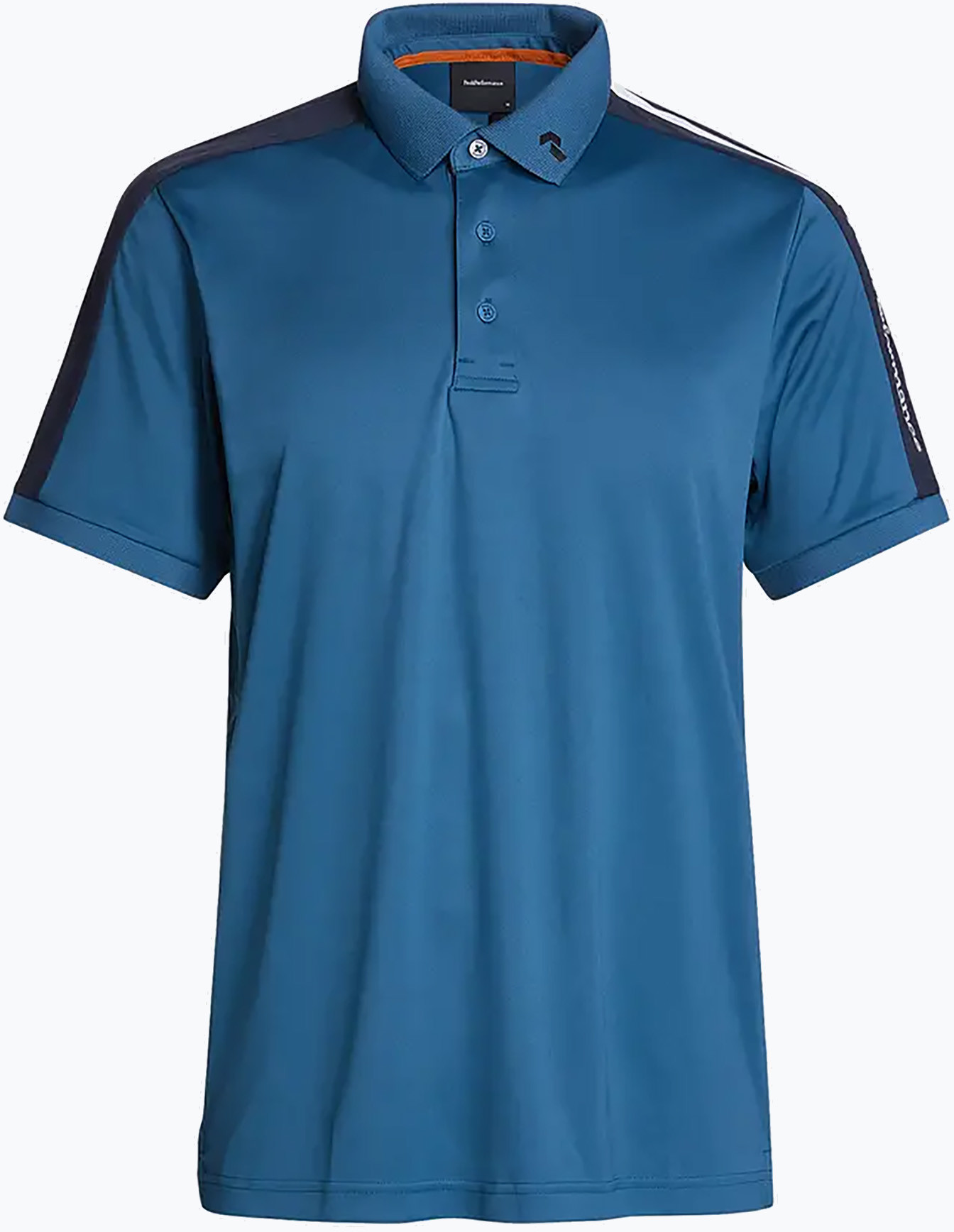 Koszulki sportowe męskie - Performance Peak Koszulka polo męska Peak Player Polo niebieska G77171140 - grafika 1