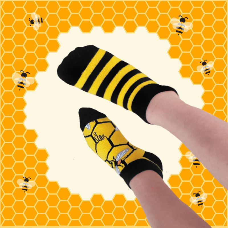 Skarpetki dla dzieci - Todo Socks Stopki Dziecięce Pszczoły - skarpetki Nie Do Pary - grafika 1
