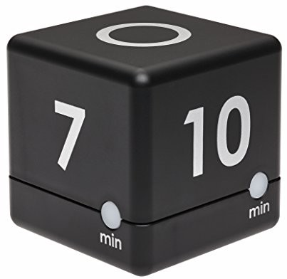 Minutniki - TFA Dostmann Digitaler kostka-timer, tworzywo sztuczne, czarna, 6 x 6 x 6 cm 38.2040.01 - grafika 1