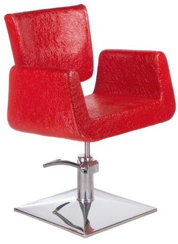 Fotele fryzjerskie - Barbiero Fotel fryzjerski Vito BH-8802 czerwony LUX BH-8802/087 - grafika 1