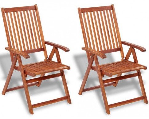 Fotele i krzesła ogrodowe - Elior Drewniane krzesła ogrodowe Pasadena 2 szt - grafika 1
