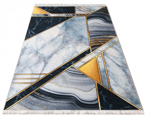 Dywany - Szary prostokątny dywan we wzory Holiko 4X - grafika 1