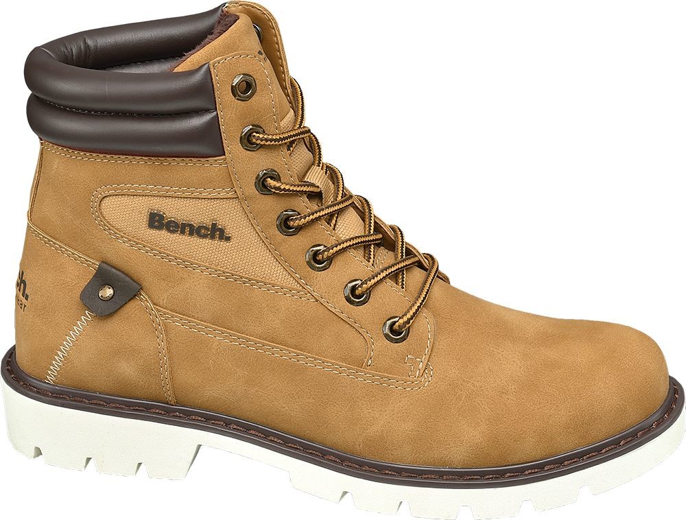 Buty zimowe męskie - Bench zimowe buty męskie Bench z brązowym logo Bench brązowe - grafika 1