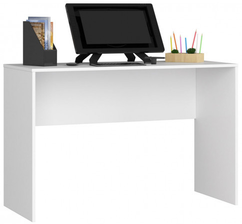 Biurka - Białe biurko klasyczne Klemin 3X - grafika 1