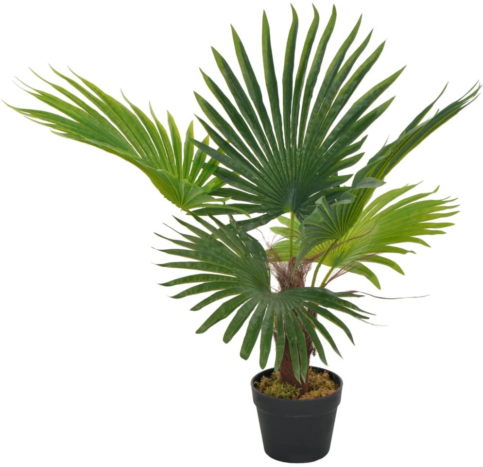 Sztuczne drzewka - vidaXL Sztuczna palma z doniczką, zielony, 70 cm - grafika 1
