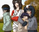 Kiba Inuzuka i Akamaru,Hinata Hyuga,Shino Aburame,Kurenai Yuhi