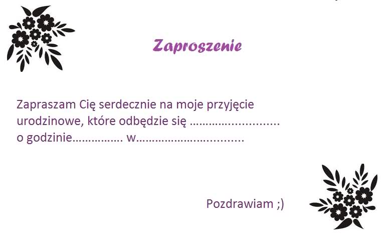 Zaproszenie Na Urodziny Do Druku Q Housepl