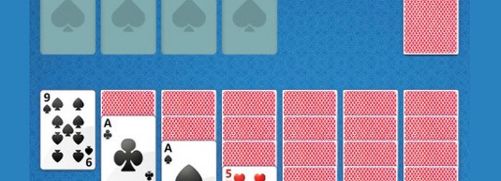 Stack the cards from Ace to King in Poki Klondike Solitaire