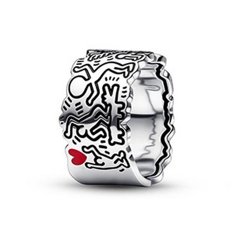 Pierścionek Keith Haring™ x Pandora Line Art Love & People