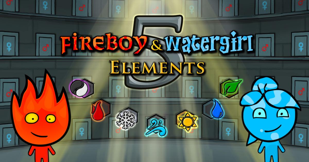 Ogień i Woda 5 Żywioły - Fireboy and Watergirl 5 Elements - onlygames.io