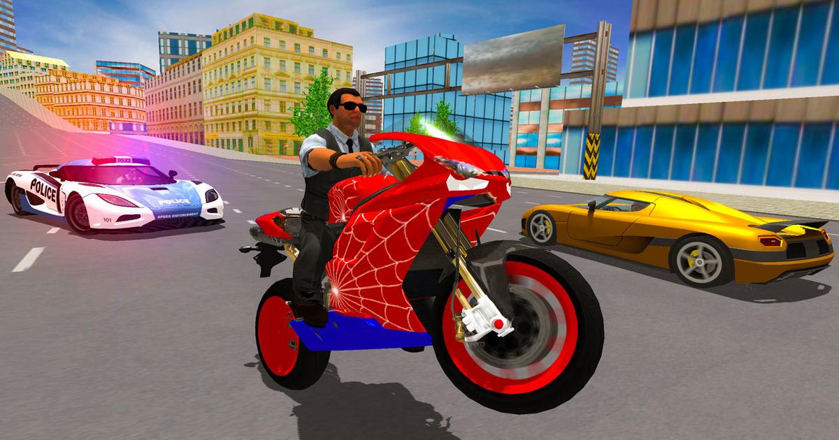 HERO STUNT SPIDER BIKE SIMULATOR 3D jogo online gratuito em