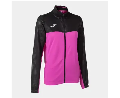 Bluza damska Joma MONTREAL FULL ZIP SWEATSHIRT fluor pink black