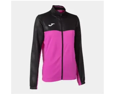 Bluza do tenisa damska Joma MONTREAL FULL ZIP SWEATSHIRT fluor pink black