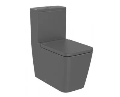 Roca Inspira Toaleta WC stojąca 64,5x37,5 cm kompaktowa bez kołnierza onyks A342536640
