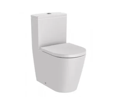Roca Inspira Toaleta WC stojąca 60x37,5 cm kompaktowa bez kołnierza perłowa A342529630