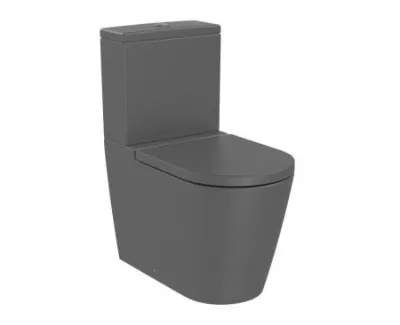 Roca Inspira Toaleta WC stojąca 64,5x37,5 cm kompaktowa bez kołnierza onyks A342526640