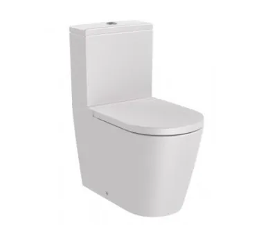 Roca Inspira Toaleta WC stojąca 64,5x37,5 cm kompaktowa bez kołnierza perłowa A342526630