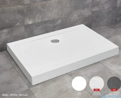 Radaway Doros D Compact Stone brodzik 120x100 biały SDRD1210-05-04S