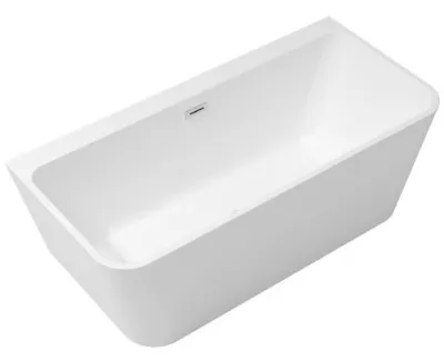 Besco WAS-150-VR VARYA Wanna wolnostojąca przyścienna syfon z przelewem chrom 150x75