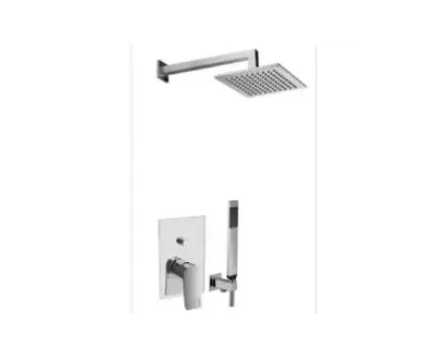Paffoni Tilt Zestaw prysznicowy podtynkowy z deszczownicą czarny mat TI015ZSC3ANO