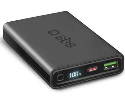 SBS Powerbank 10000mAh Czarny TEBB10000LCDEVOPD20K