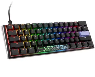 Ducky One 3 Classic Black/White Mini Klawiatura Gamingowa RGB LED - MX-Red (US)