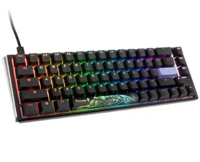 Ducky One 3 Classic Black/White SF Klawiatura Gamingowa RGB LED - MX-Silent-Red (US)