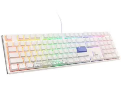 Ducky One 3 Classic Pure White Klawiatura Gamingowa RGB LED - MX-Red (US)