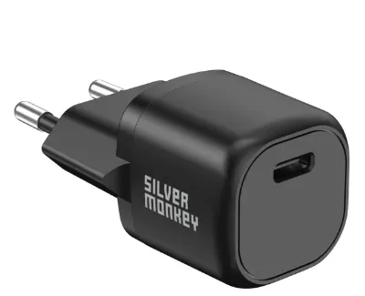 Фото - Зарядний пристрій Silver Monkey Mini Ładowarka sieciowa PD 20W  Czarna - darmowy odbi (USB-C)