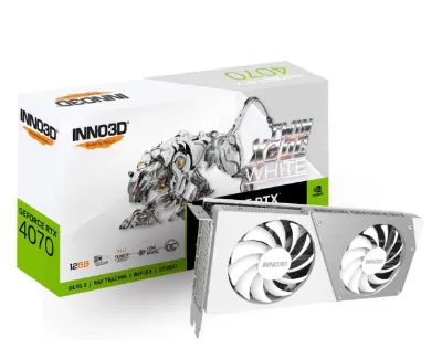 Inno3D GeForce RTX 4070 Twin X2 OC WHITE STEALTH 12GB GDDR6X