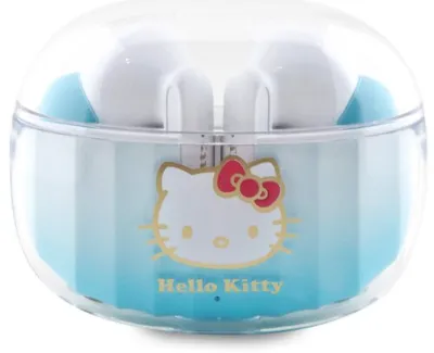 HELLO KITTY Kitty Head Logo niebieskie