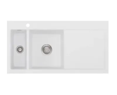 Zlew SystemCeram MERA 100 | komora LEWA | SATIN 20 (50770120)