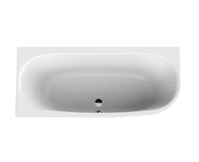 Sanplast WALse/LUXO Wanna przyścienna asymetryczna lewa 160 cm ze stelażem STW, biała 610-370-1010-01-000