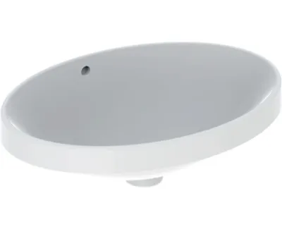 Geberit Variform Umywalka wpuszczana w blat 55x40 cm z przelewem bez otworu na baterię biała 500.716.01.2