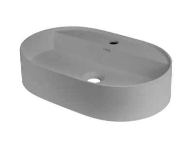 Deante Silia Umywalka nablatowa 55x35 cm szary metalik CQSSU6B