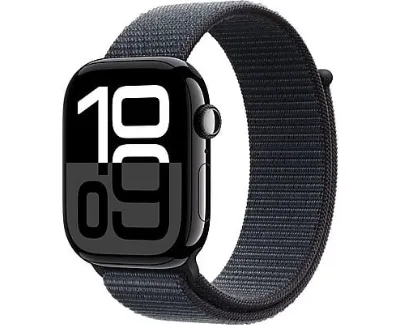 Apple Watch 10 GPS + Cellular 46mm z aluminium onyksu opaską sportową Czarny