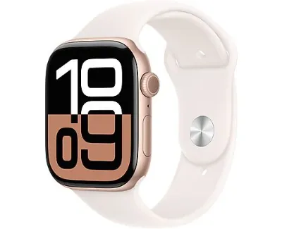 Apple Watch 10 GPS 42mm z aluminium różowego złota pasek sportowy S/M Różowy