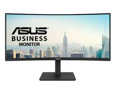 ASUS VA34VCPSR 34inch VA WLED Curved 1500R UWQHD 21:9 100Hz 300cd/m2 4ms HDMI DP USB-C USB hub 3xUSB 3.2 G1 Type-A RJ45 Black