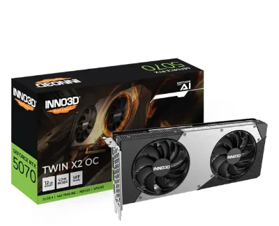 INNO3D GeForce RTX 5070 Twin X2 OC 12GB GDDR7 DLSS4 N50702-12D7X-195064N