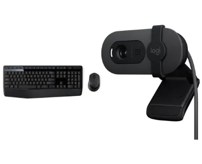Klawiatura + mysz Logitech MK345 920-006489 + Brio 100 960-001585