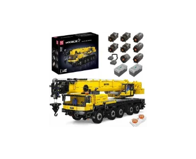 MOULD KING 17073 Żuraw RC LTM 1110 Ciężarówka Dźwig Pilot i Silniki