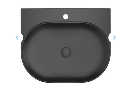 Ravak Yard 600 Umywalka wisząca 60,5x50 cm z otworem na baterię czarny mat XJX0D260002