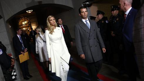 Ivanka Trump i Donald Trump Jr podczas ceremonii zaprzysiężenia Donalda Trumpa na prezydenta (Win McNamee/PAP)