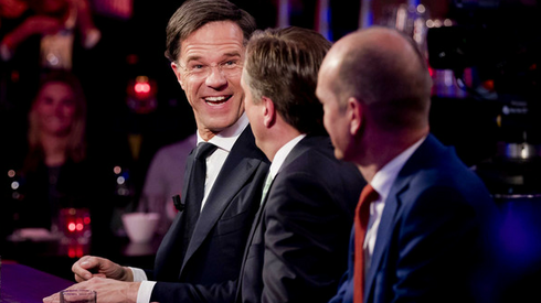 Na zdjęciu Mark Rutte (VVD), Alexander Pechtold (D66) i Gert-Jan Segers (CDA)/ fot. EPA/Remko De Waal