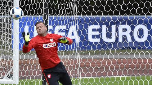 Artur Boruc podczas treningu (fot. AFP)