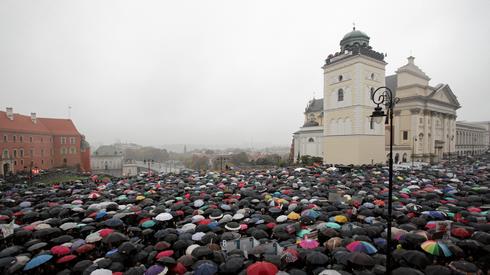  Uczestnicy warszawskiego protestu 