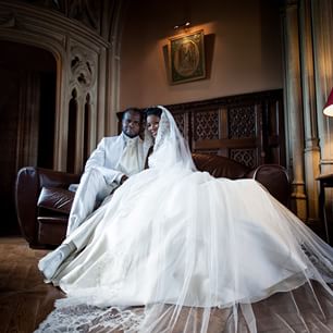 Stephanie and Linus at their wedding