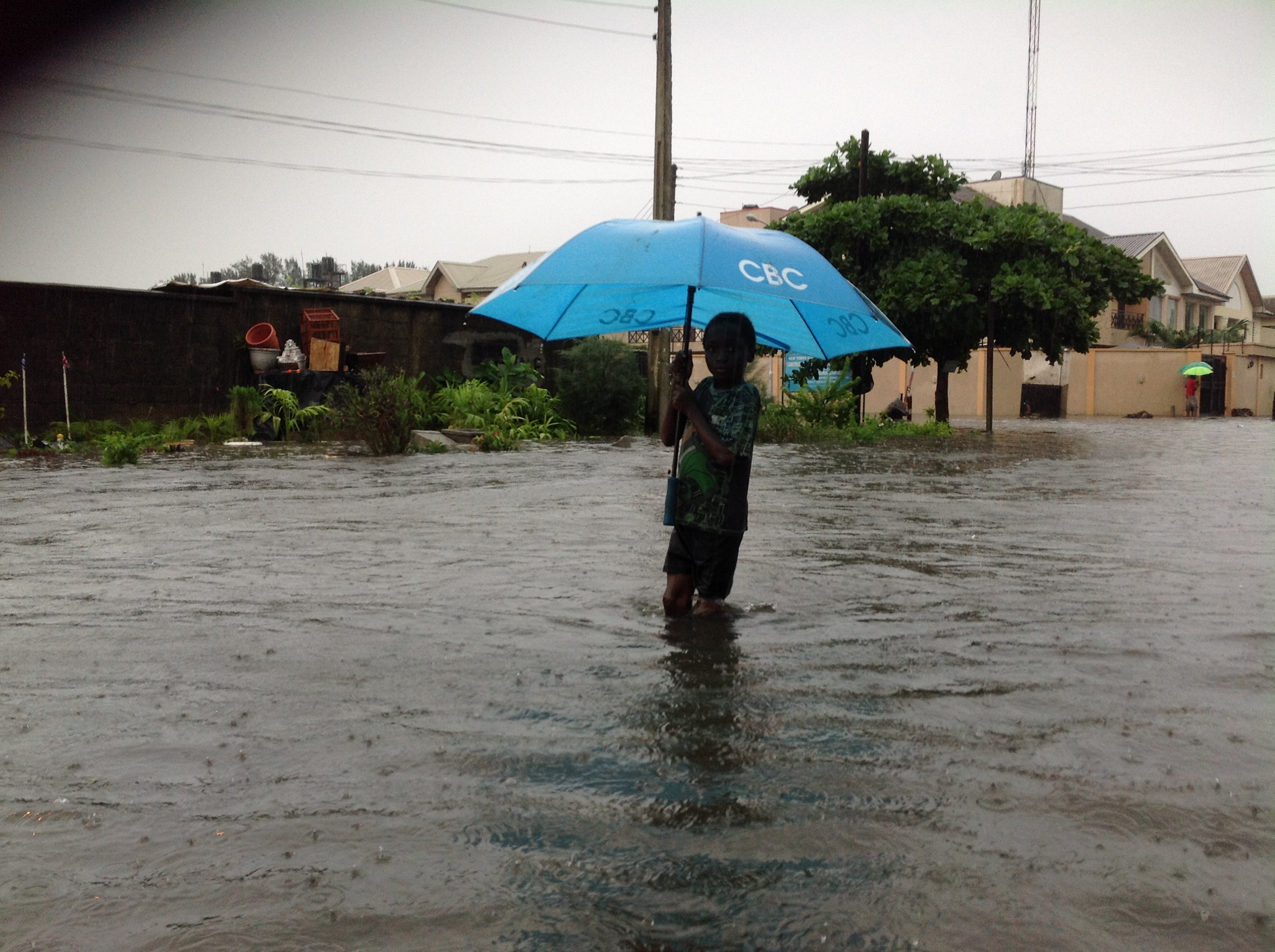 After early morning rain, Lagos is flooded as usual