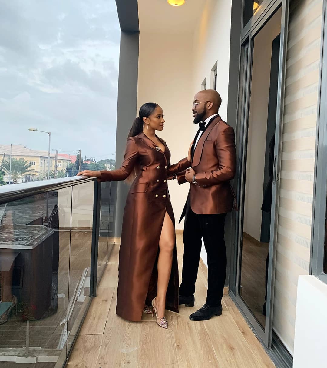 Banky W and his beautiful wife Adesua. [Instagram/BankyWellington]